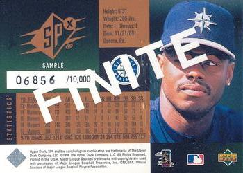 1998 SPx Finite - Sample #NNO Ken Griffey Jr. Back