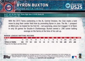 2015 Topps Update #US25 Byron Buxton Back