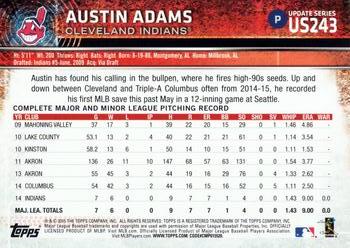 2015 Topps Update #US243 Austin Adams Back