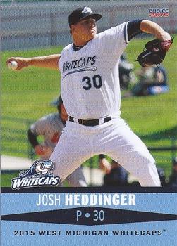 2015 Choice West Michigan Whitecaps #07 Josh Heddinger Front