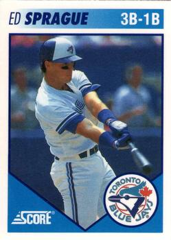 1991 Score Toronto Blue Jays #26 Ed Sprague Front