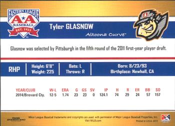 2015 Grandstand Eastern League Top Prospects #NNO Tyler Glasnow Back