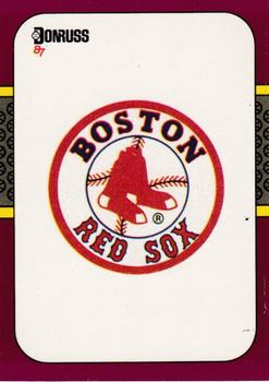 1987 Donruss Opening Day #266 Red Sox Logo/Checklist Front
