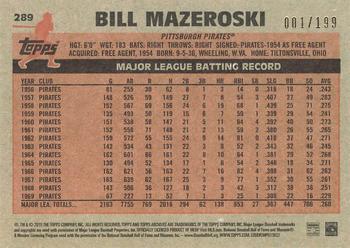 2015 Topps Archives - Silver #289 Bill Mazeroski Back