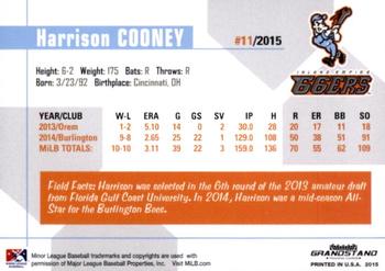 2015 Grandstand Inland Empire 66ers #NNO Harrison Cooney Back