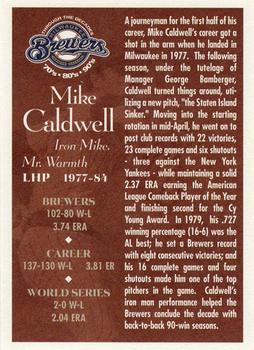 2000 Milwaukee Journal Sentinel Brewers All Decades Team 1970s #NNO Mike Caldwell Back