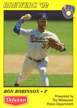 1992 Milwaukee Brewers Police #NNO Ron Robinson Front