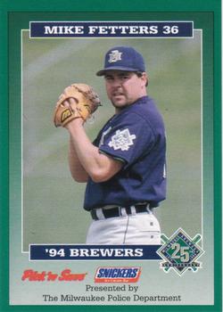 1994 Milwaukee Brewers Police #NNO Mike Fetters Front