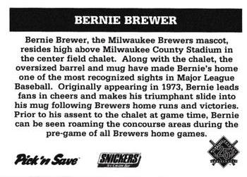 1994 Milwaukee Brewers Police #NNO Bernie Brewer Back