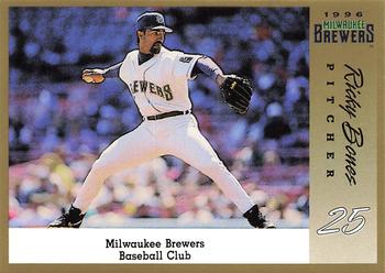 1996 Milwaukee Brewers Police #NNO Ricky Bones Front