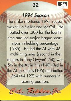 1995 Star Cal Ripken, Jr. 80 (Unlicensed) #32 Cal Ripken Jr. Back