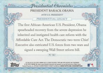 2015 Topps Archives - Presidential Chronicles #PC-BO Barack Obama Back