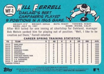 2015 Topps Archives - Will Ferrell #WF-1 Will Ferrell Back