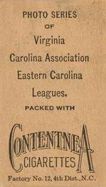 1910 Contentnea Photo Series (T209) #NNO William Steinbach Back