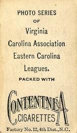 1910 Contentnea Photo Series (T209) #NNO Al Humphrey Back