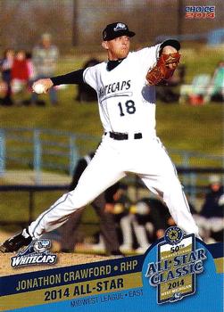 2014 Choice Midwest League All-Star #67 Jonathon Crawford Front