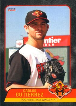 2012 Choice Rochester Red Wings #15 Carlos Gutierrez Front
