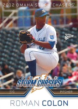 2012 MultiAd Omaha Storm Chasers #7 Roman Colon Front