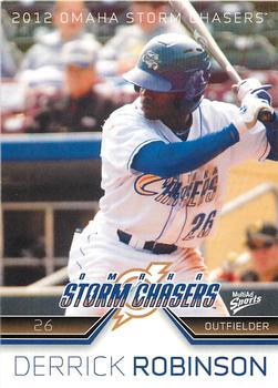 2012 MultiAd Omaha Storm Chasers #22 Derrick Robinson Front