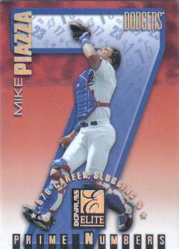 1998 Donruss Elite - Prime Numbers #5b Mike Piazza Front