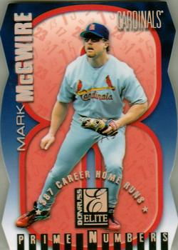 1998 Donruss Elite - Prime Numbers Die Cuts #3b Mark McGwire Front