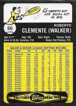 1998 Topps - Roberto Clemente Commemorative Reprints Factory Sealed #19 Roberto Clemente Back
