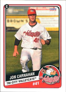 2013 Choice Tri-City ValleyCats #5 Jon Carnahan Front