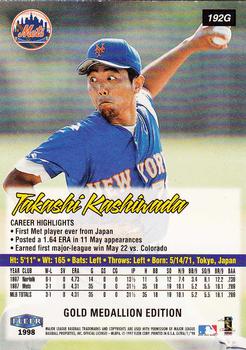 1998 Ultra - Gold Medallion #192G Takashi Kashiwada Back