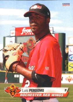 2013 Choice Rochester Red Wings #20 Luis Perdomo Front
