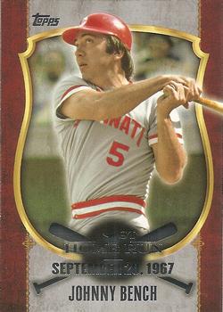 2015 Topps - First Home Run Silver (Series Two) #FHR-7 Johnny Bench Front