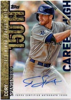 2015 Topps - Career High Autographs (Series Two) #CHA-CSP Cory Spangenberg Front