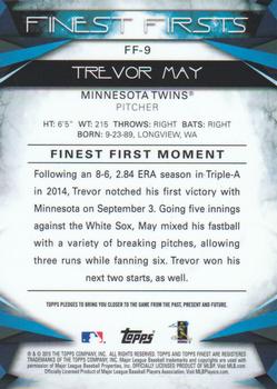 2015 Finest - Firsts #FF-9 Trevor May Back