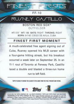2015 Finest - Firsts #FF-10 Rusney Castillo Back