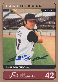 2002-03 Justifiable - Autographs Gold #42 Shin-Soo Choo Front