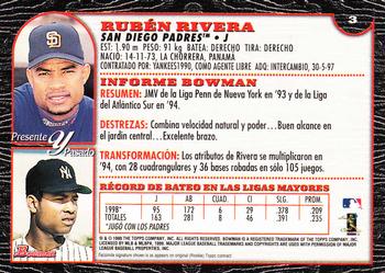 1999 Bowman - International #3 Ruben Rivera Back