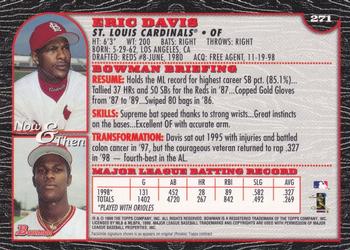1999 Bowman - International #271 Eric Davis Back
