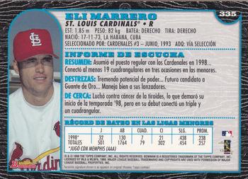 1999 Bowman - International #335 Eli Marrero Back