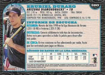 1999 Bowman - International #380 Erubiel Durazo Back