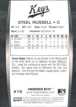 2014 Choice Frederick Keys #18 Steel Russell Back