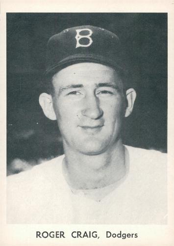 1956 Jay Publishing World Series Brooklyn Dodgers 5x7 Photos #NNO Roger Craig Front