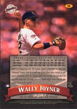 1998 Finest #58 Wally Joyner Back