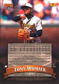 1998 Finest #75 Tony Womack Back