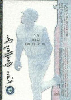 1999 Finest - Peel and Reveal Sparkle #PR4 Ken Griffey Jr.  Back