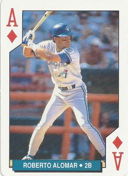 1994 Bicycle Toronto Blue Jays Playing Cards #A♦ Roberto Alomar Front