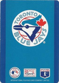 1994 Bicycle Toronto Blue Jays Playing Cards #2♥ Woody Williams Back