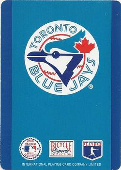 1994 Bicycle Toronto Blue Jays Playing Cards #8♦ Carlos Delgado Back