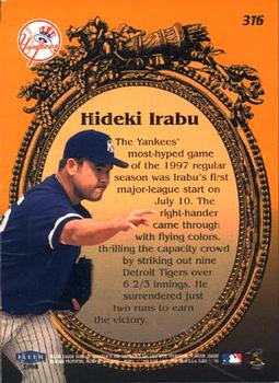1998 Fleer Tradition #316 Hideki Irabu Back