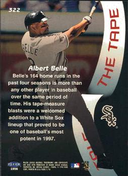 1998 Fleer Tradition #322 Albert Belle Back