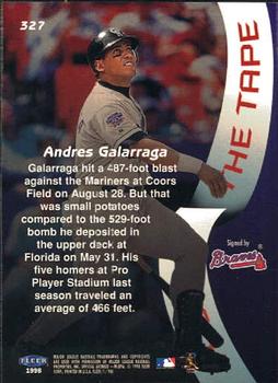 1998 Fleer Tradition #327 Andres Galarraga Back
