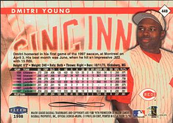 1998 Fleer Tradition #449 Dmitri Young Back